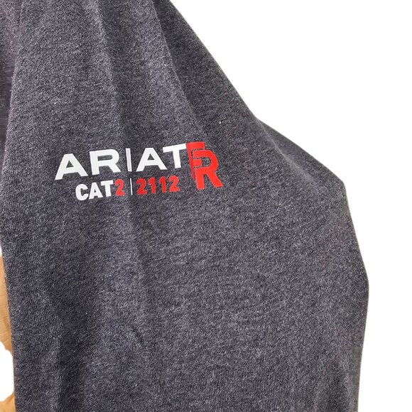 Ariat Mens Flame Resistant Work Knit Shirt, Grey, Cat 2, 2112, Workwear, Size L - Picture 10 of 12